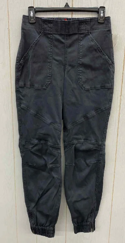 Spanx Gray Womens Size 8/10 Pants Relaxed High-Waist Trousers