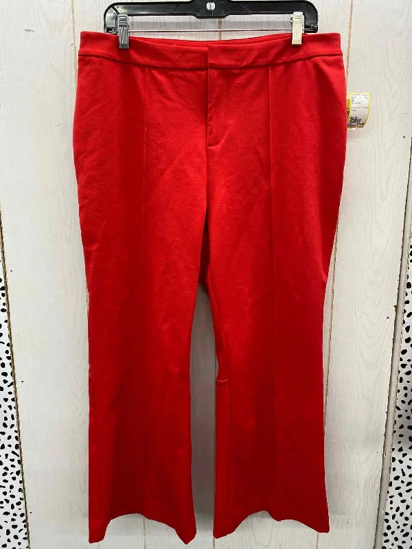 BarIII Red Womens Size 14 Pants Elegant Silk Pants