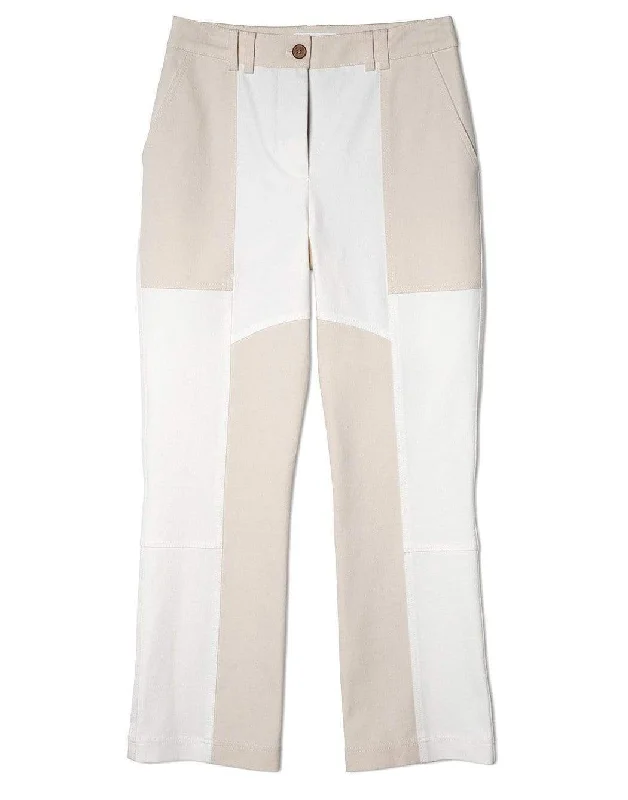 Jesslyn Cropped Twill Flare Pant Casual Lounge Pants