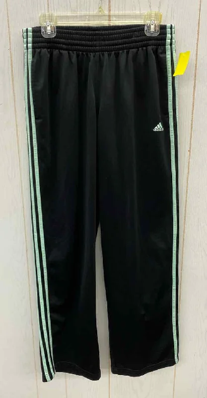 Adidas Black Womens Size L Pants Elegant High-Waist Pants