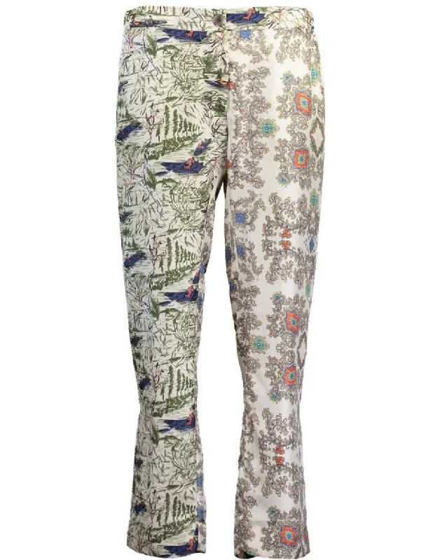 Mix Chic Bleu Lucky Printed Crop Pant Soft Stretch Leggings