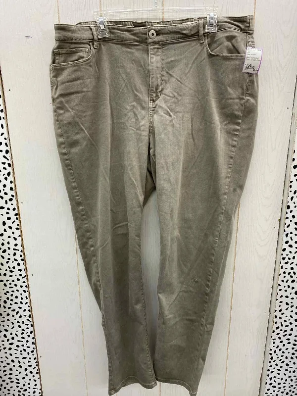 J Jill Taupe Womens Size 20 Pants Cozy Knit Pants