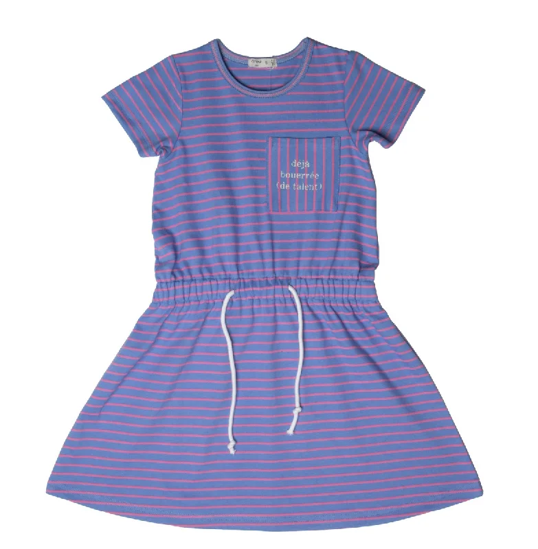 Crew Blue Neon Stripe Dress