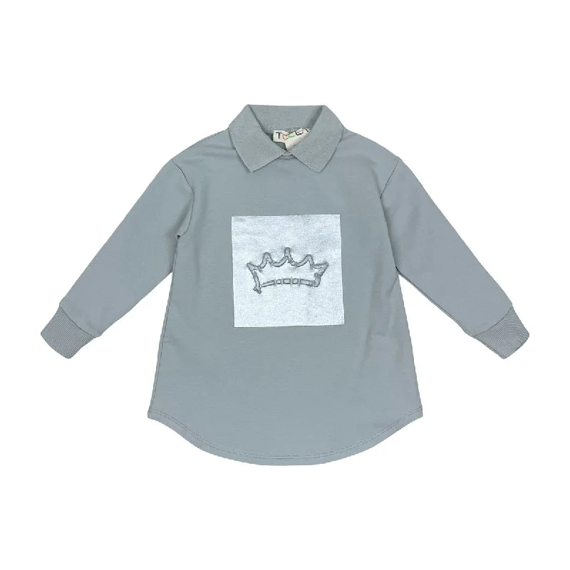 Teela Metallic Silver Crown Dress
