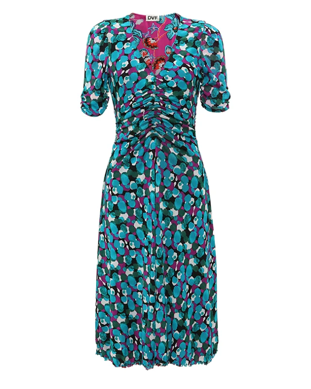 DVF KOREN REVERSIBLE DRESS | PURPLE