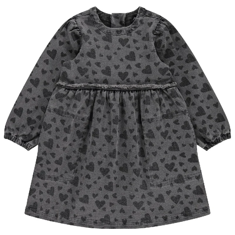 Jaybee Grey Denim Heart Dress