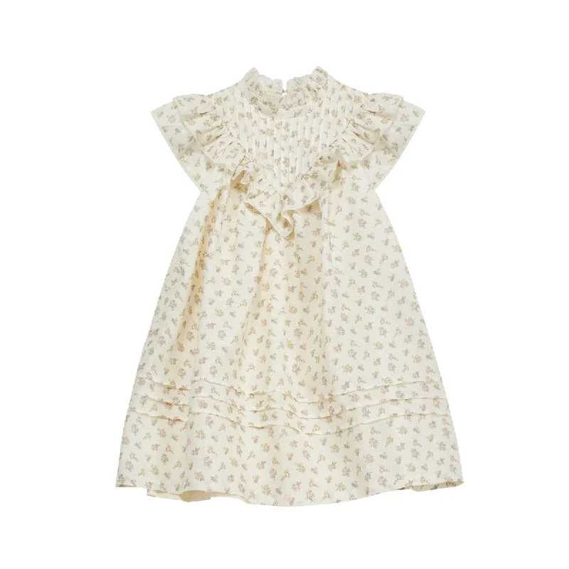 C’era Una Volta Cream Flower Sandra Dress