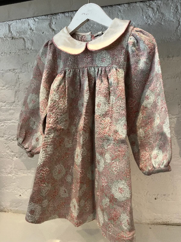 Bebe Organic Winter Blooms Bernice Collar Dress