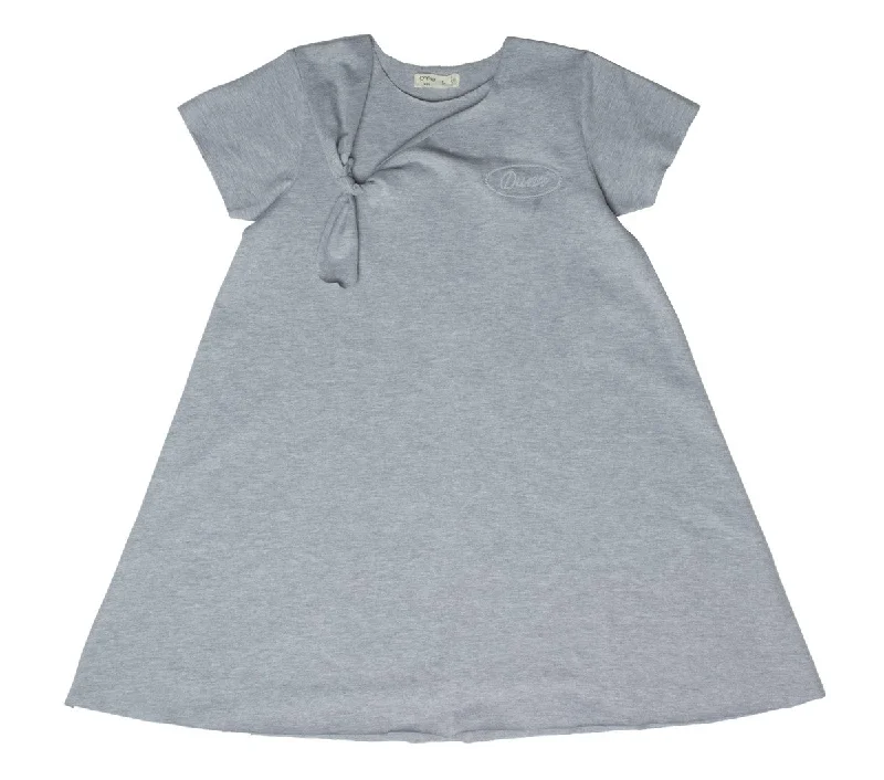 Crew Grey Cotton Knot Dress