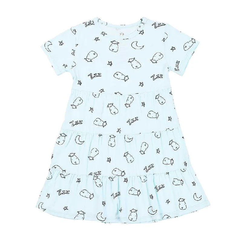 Tiered Dress Sweet Dreams Baa Baa Blue