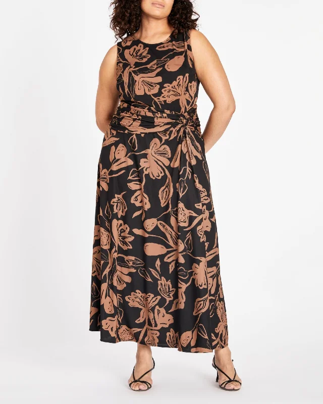 Christine Dress | Black/Bronze