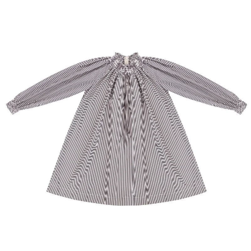 Little Parni Plum Striped Dress