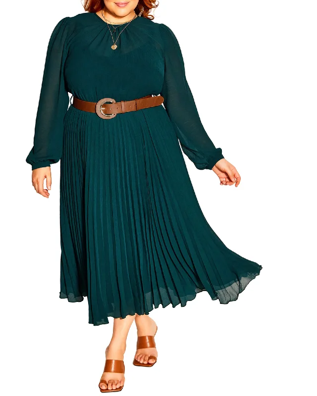 Kimberly Love Pleat Dress | Jade