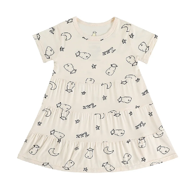 Tiered Dress Sweet Dreams Baa Baa Yellow