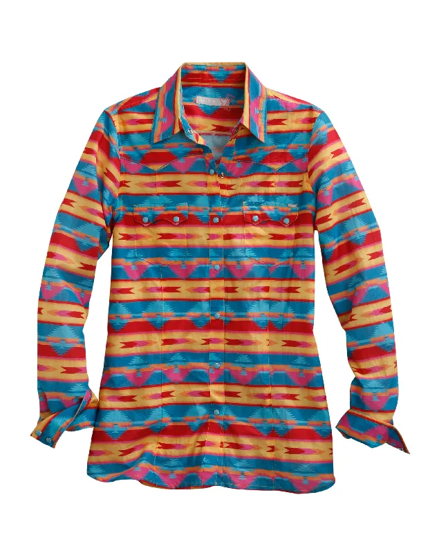 WOMENS LONG SLEEVE BLOUSE Subtle Shimmer Blouse