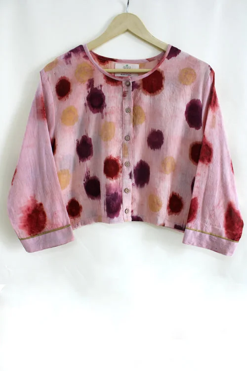 Bageeya "Tumm Tumm" Handwoven  Organic Cotton Blouse Sheer Mesh Blouse