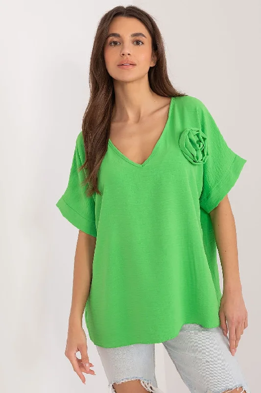 Blouse Italy Moda Elegant Embroidery Blouse