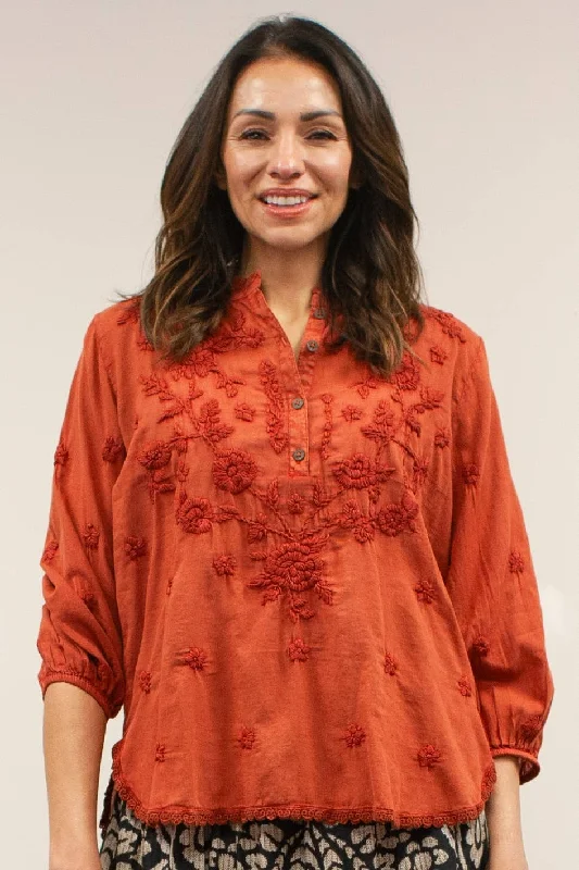 PALOMA BLOUSE: SUMMER FIG Peter Pan Blouse
