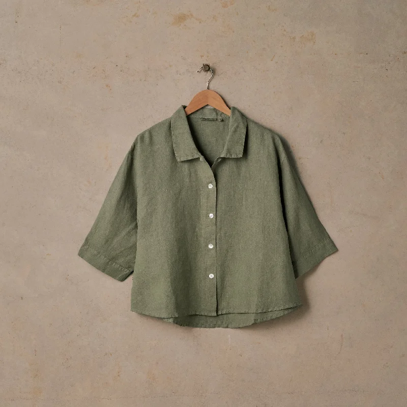Cloud Button Up Blouse Satin Long Blouse