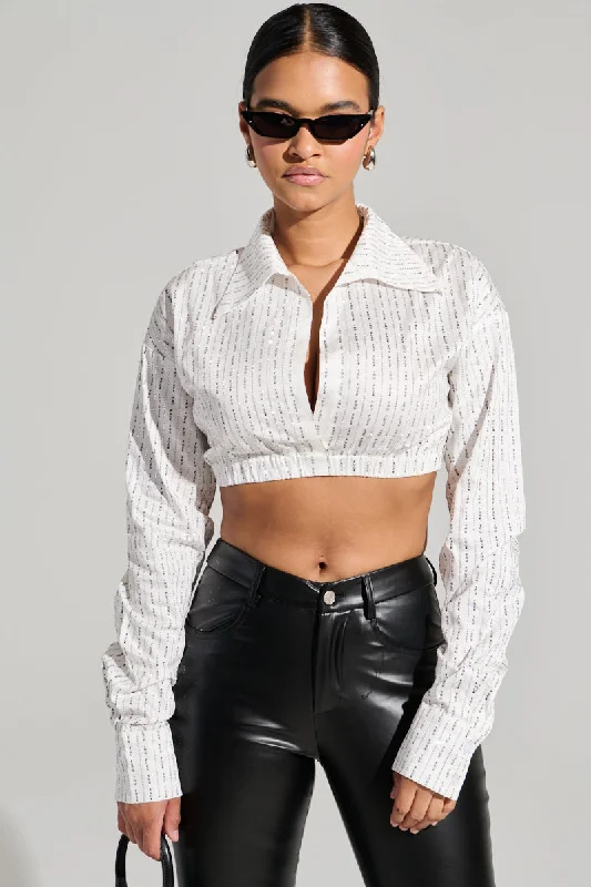 F YOU BUTTON DOWN BLOUSE Casual Button Blouse
