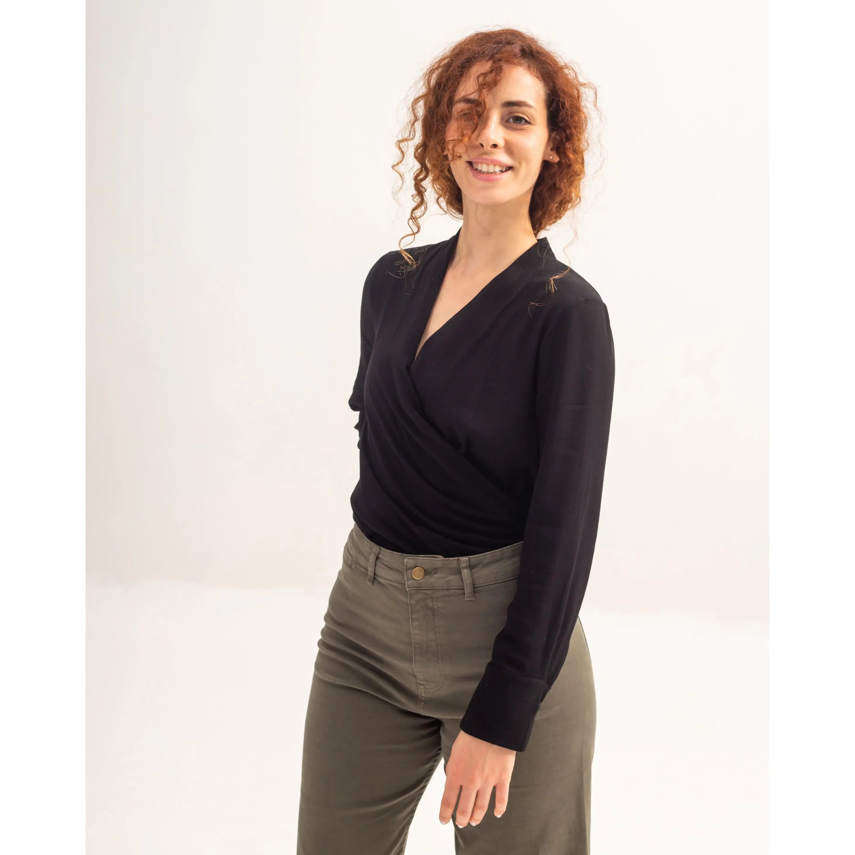 Helena Blouse Black Floral Print Blouse