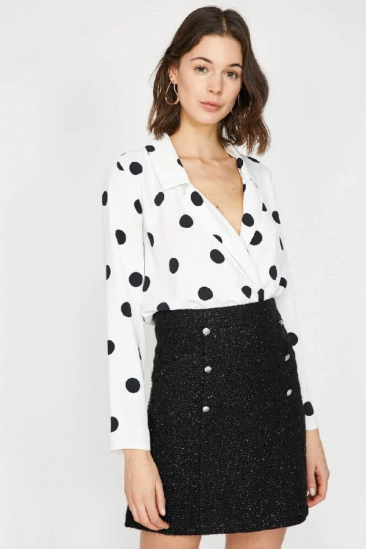 Women Black Blouse Loose Oversized Blouse