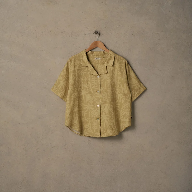 Oceania Blouse Elegant Semi-Sheer Blouse