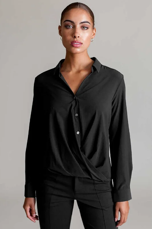 Signature Barcelona Blouse in Black Office Formal Blouse
