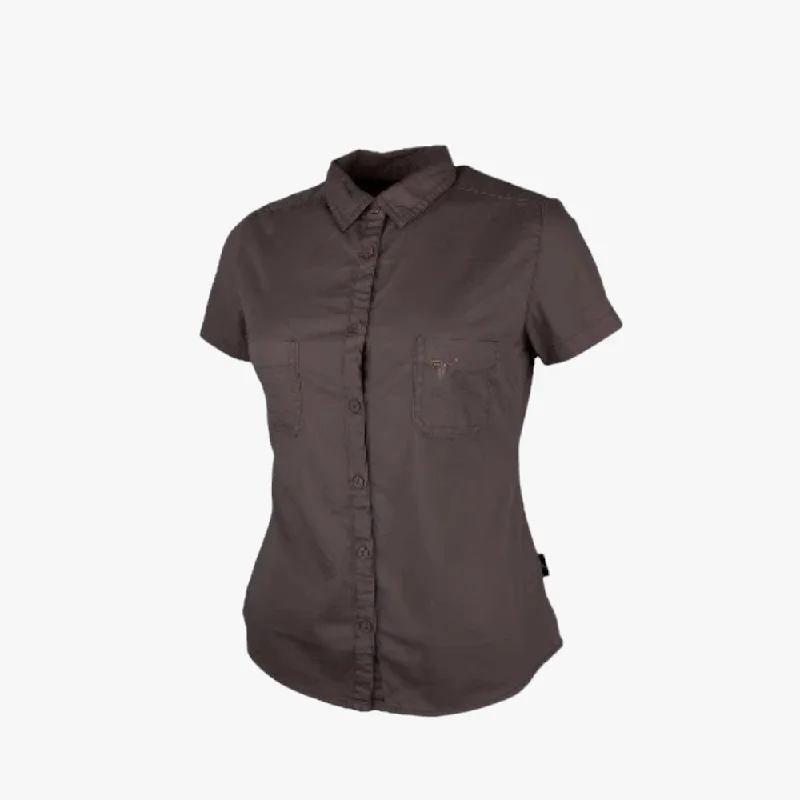 Wildebees Ladies Plain Pocket Blouse Taupe Lightweight Tunic Blouse