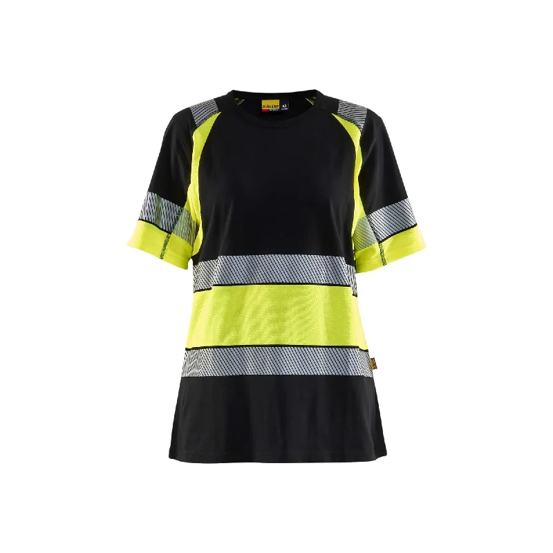 Blaklader 3410 Womens Hi-Vis T-Shirt (34101030) Notch Collar Peter Pan Collar Cowl Neck Blaklader 3410 Womens Hi-Vis T-Shirt (34101030) Notch Collar Peter Pan Collar Cowl Neck