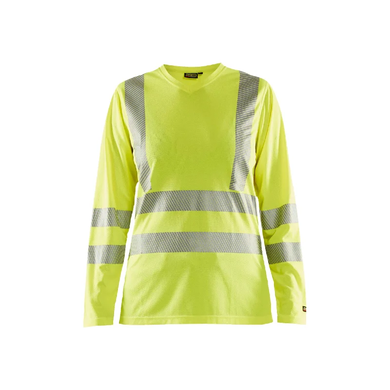 Blaklader 3485 Hi-Vis Long-Sleeve T-Shirt - Womens (34851013) Wool Fabric Cashmere Fabric Tweed Fabric Blaklader 3485 Hi-Vis Long-Sleeve T-Shirt - Womens (34851013) Wool Fabric Cashmere Fabric Tweed Fabric