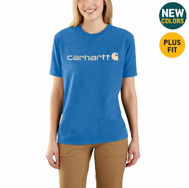 CARHARTT WOMEN'S WK195 WORKWEAR LOGO SHORT SLEEVE T-SHIRT 103592 Real Fur Shearling Chenille