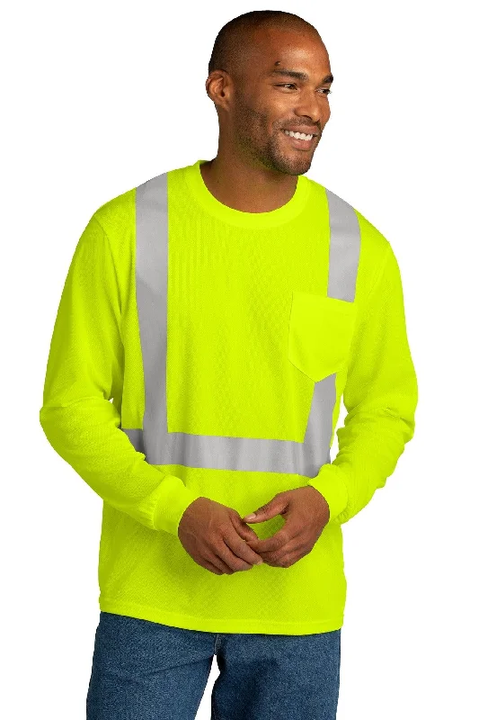 CornerStone  ANSI 107 Class 2 Mesh Long Sleeve Tee. CS201 Modern Contemporary Chic