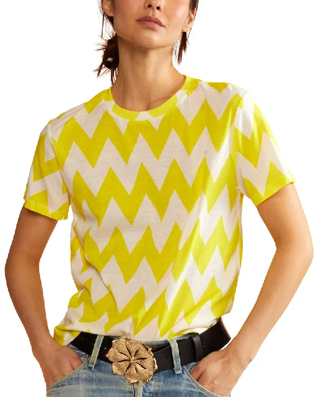 Cynthia Rowley Printed T-Shirt Hooded Caped Shawl Collar