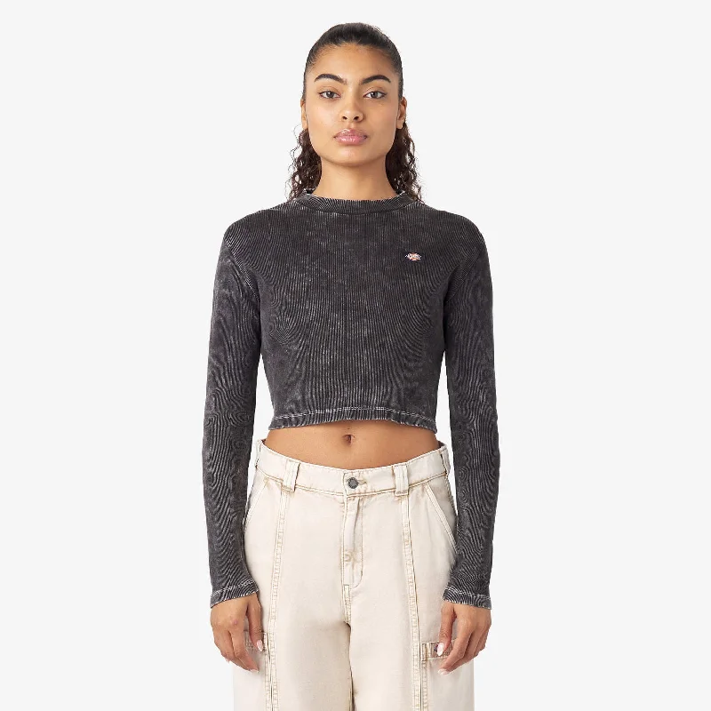 Dickies Women’s Newington Long Sleeve T-Shirt Basic T-Shirt Crew Neck Short Sleeve