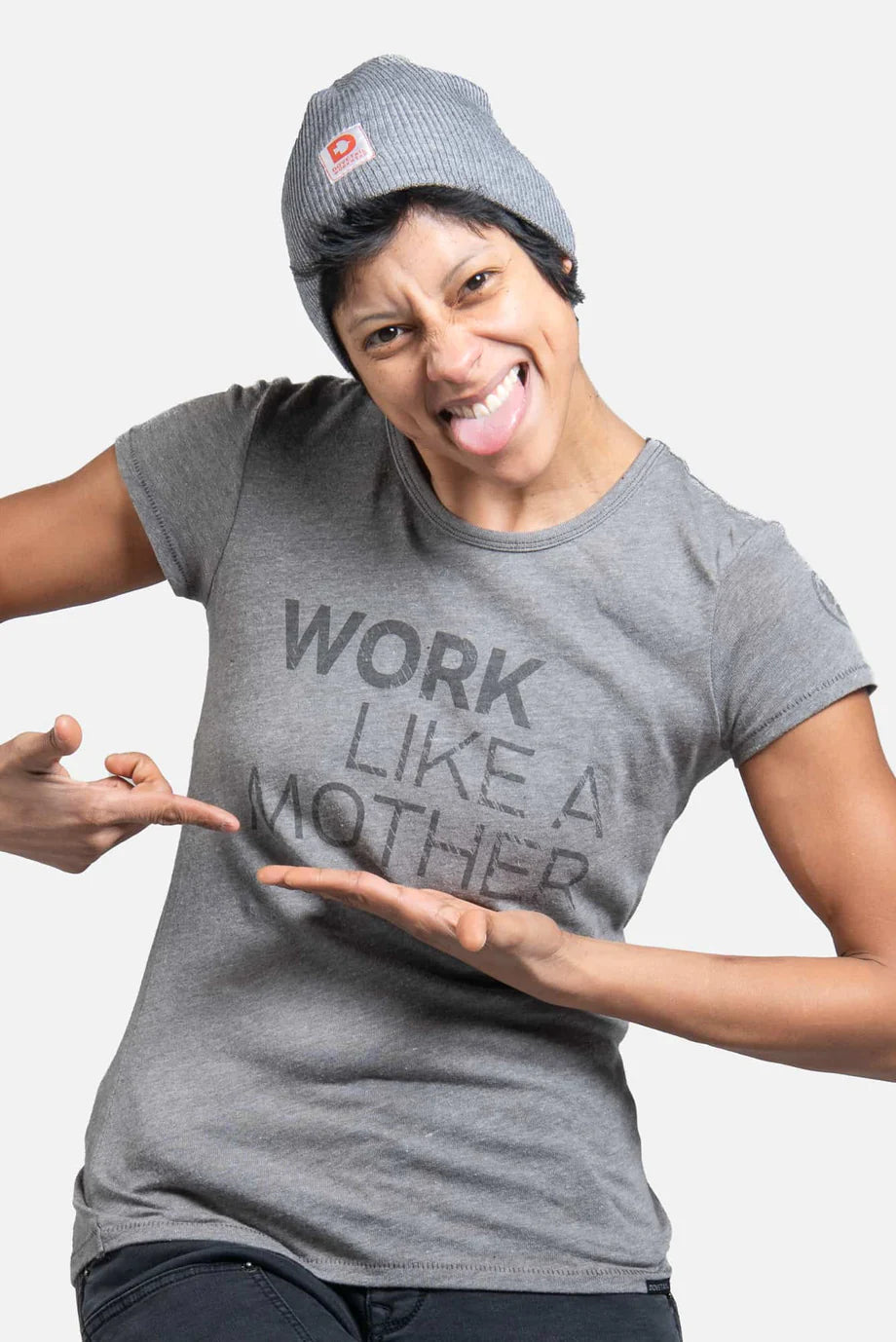 Dovetail Women's Work Like A Mother™ Crew Neck Tee in Grey Iron Safe Non-Iron Wrinkle Free Dovetail Women's Work Like A Mother™ Crew Neck Tee in Grey Iron Safe Non-Iron Wrinkle Free