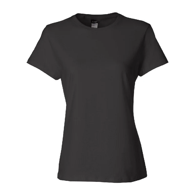 Hanes Perfect-T Womens T-Shirt Boxy Fit Fitted Loose