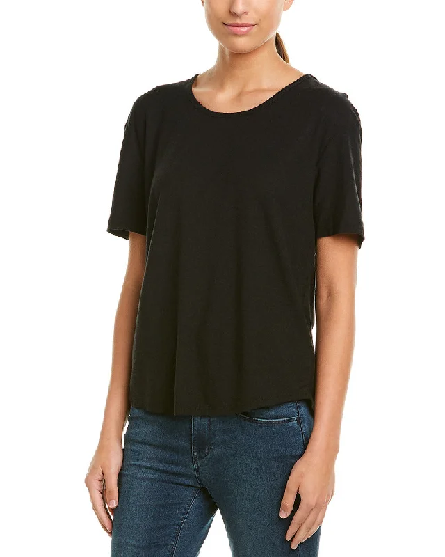 James Perse Relaxed T-Shirt Front Pockets Side Pockets Patch Pockets
