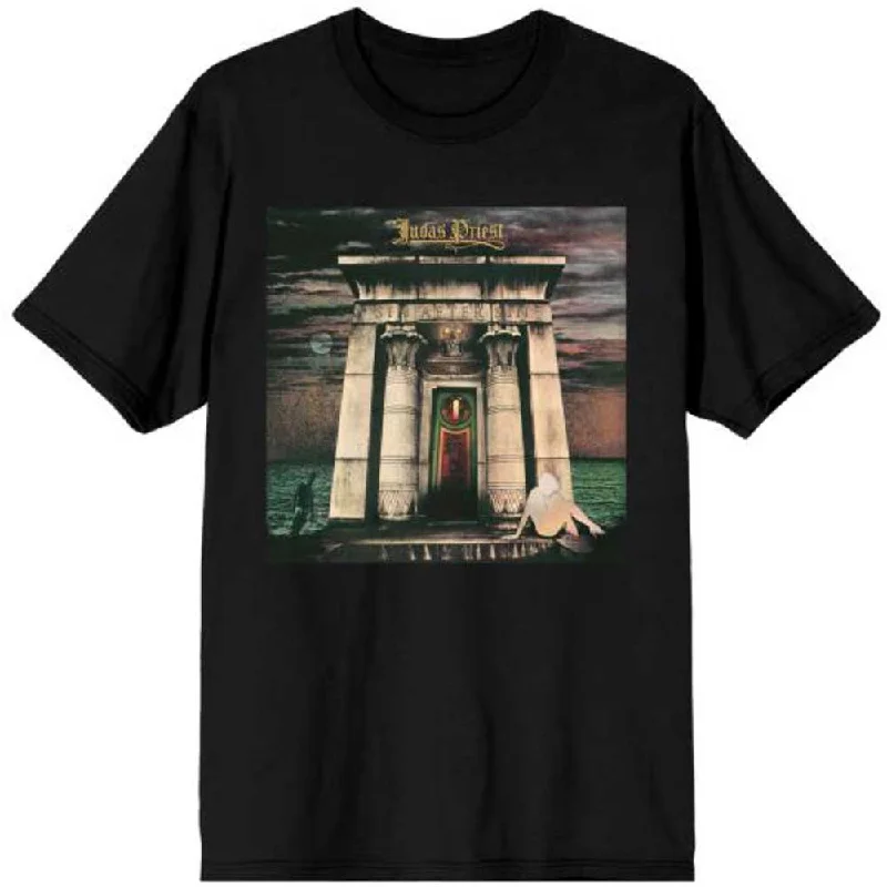 Judas Priest | Official Band T-Shirt | Sin After Sin Album Cover Hooded Caped Shawl Collar Judas Priest | Official Band T-Shirt | Sin After Sin Album Cover Hooded Caped Shawl Collar