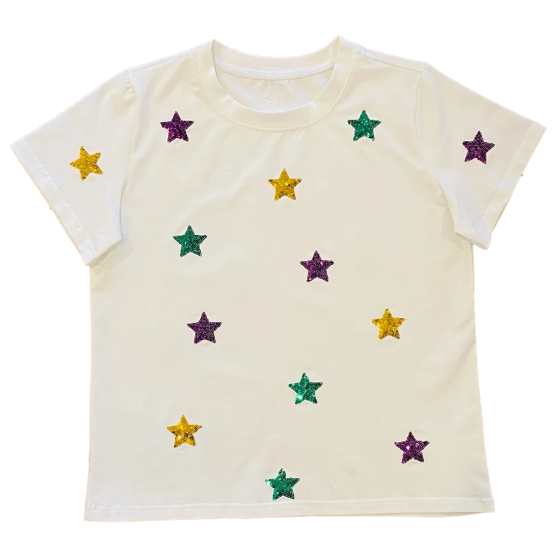 Mardi Gras Star Tee Elasticated Padded Insulated