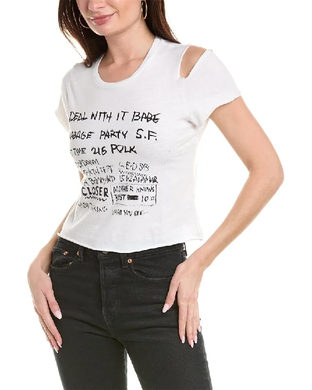 MOTHER The Breezy T-Shirt Ribbed Striped Patterned