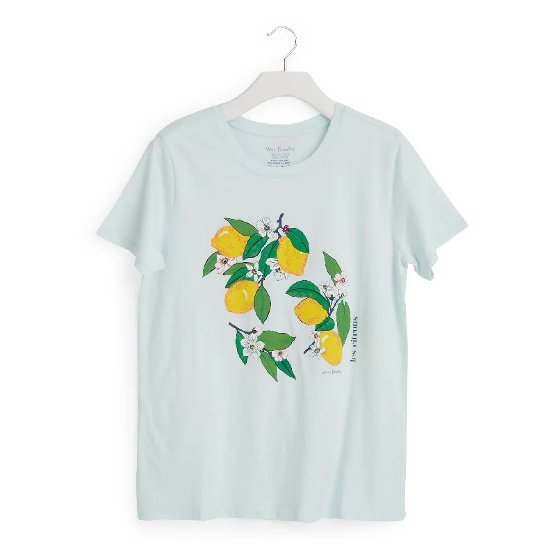 Outlet Cotton Short-Sleeved Graphic T-Shirt Seamless Knitted Crochet