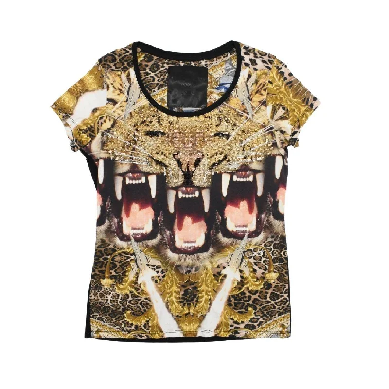 Phillip Plein T-Shirt - Women's L Chenille Fabric Brocade Fabric Lace Fabric