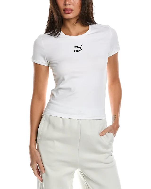 PUMA Classic Fitted T-Shirt Chenille Brocade Lace