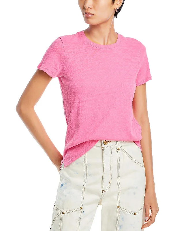 Schoolboy Womens Slub Crew Neck T-Shirt Iron Safe Non-Iron Wrinkle Free