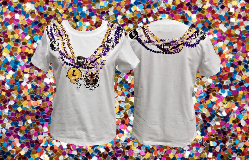 SPECIAL EDITION 'Natty in NOLA' Bling Bling Bead Tee Anti-Pilling Machine Wash Handmade