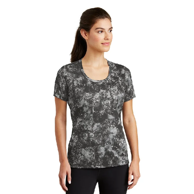 Sport-Tek LST330 Women's Mineral Freeze Scoop Neck T-Shirt Cotton Fabric Linen Fabric Terry Fabric Sport-Tek LST330 Women's Mineral Freeze Scoop Neck T-Shirt Cotton Fabric Linen Fabric Terry Fabric