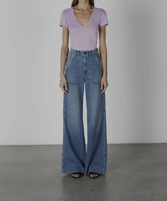 Supima Cotton Perfect V Tee In Lavender Ash Zippered Front Buttoned Front Snap Front Supima Cotton Perfect V Tee In Lavender Ash Zippered Front Buttoned Front Snap Front