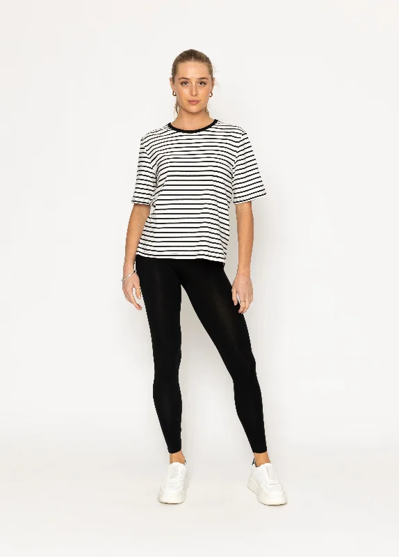 Two by Two Arrow Tee - Black & White Striped Wool Fabric Cashmere Fabric Tweed Fabric Two by Two Arrow Tee - Black & White Striped Wool Fabric Cashmere Fabric Tweed Fabric