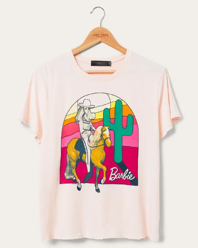 Women's Sunset Barbie Western Vintage Tee Machine Wash Dry Clean Hand Wash